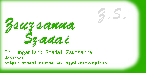 zsuzsanna szadai business card